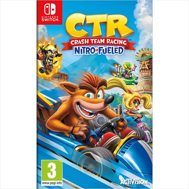 Nintendo Switch Crash Team Racing Nitro-Fueled, doos voorkant, tweedehands