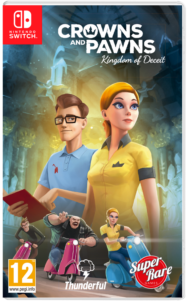 Nintendo Switch Crowns And Pawns: Kingdom Of Deceit, doos voorkant, tweedehands