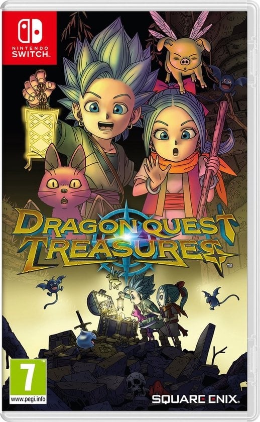 Nintendo Switch Dragon Quest Treasures, doos voorkant, tweedehands