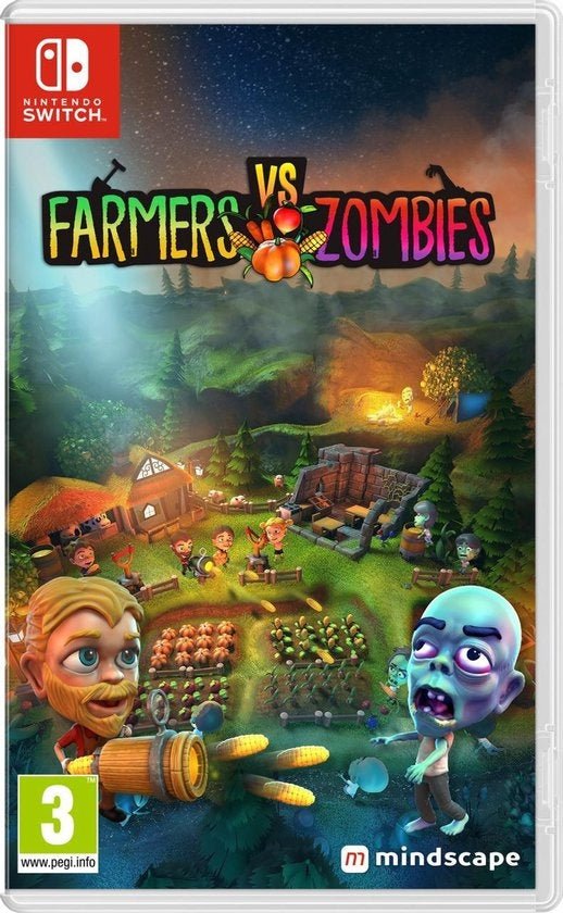 Nintendo Switch Farmers vs Zombies, doos voorkant