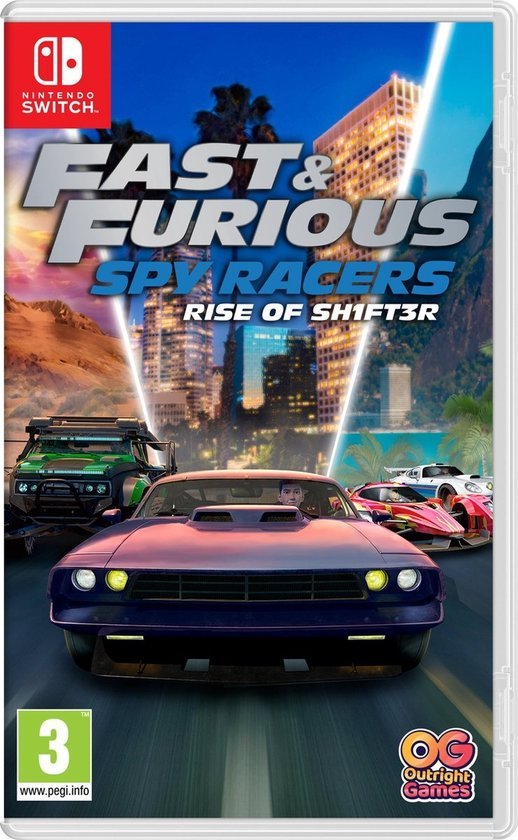 Nintendo Switch Fast & Furious Spy Racers Rise of SH1FT3R, doos voorkant, tweedehands