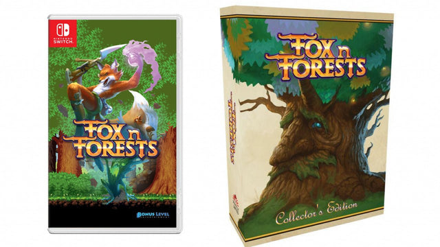 Nintendo Switch Fox n Forests Collector's Edition, uitgeversafbeelding met doos en verzameldoos
