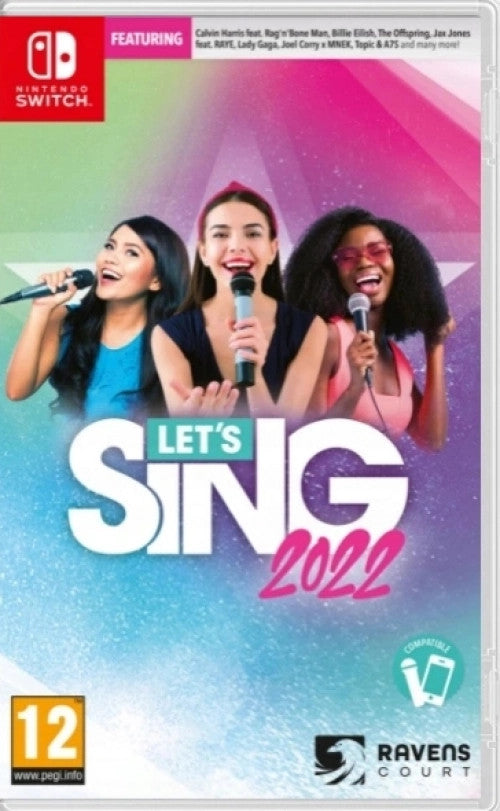 Nintendo Switch Let's Sing 2022, doos voorkant, tweedehands