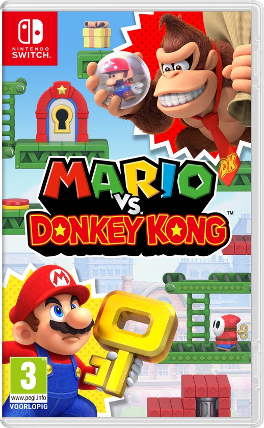 Nintendo Switch Mario vs. Donkey Kong, doos voorkant, tweedehands
