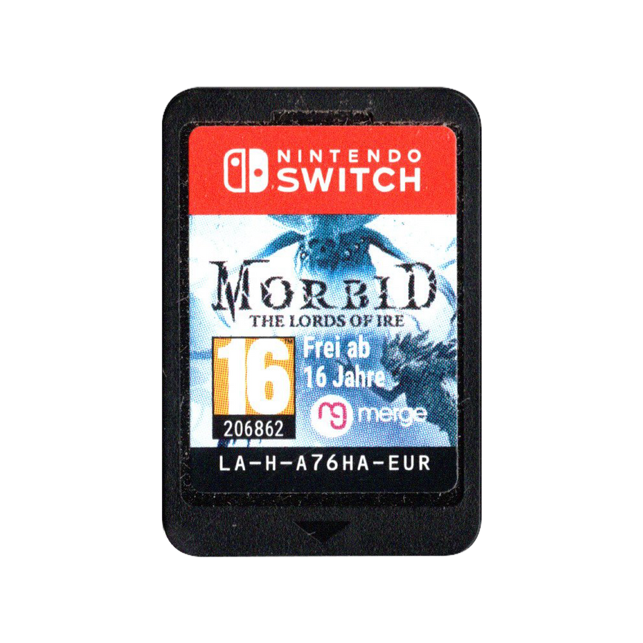Nintendo Switch Morbid The Lords of Ire, losse spelkaart met USK 16-label
