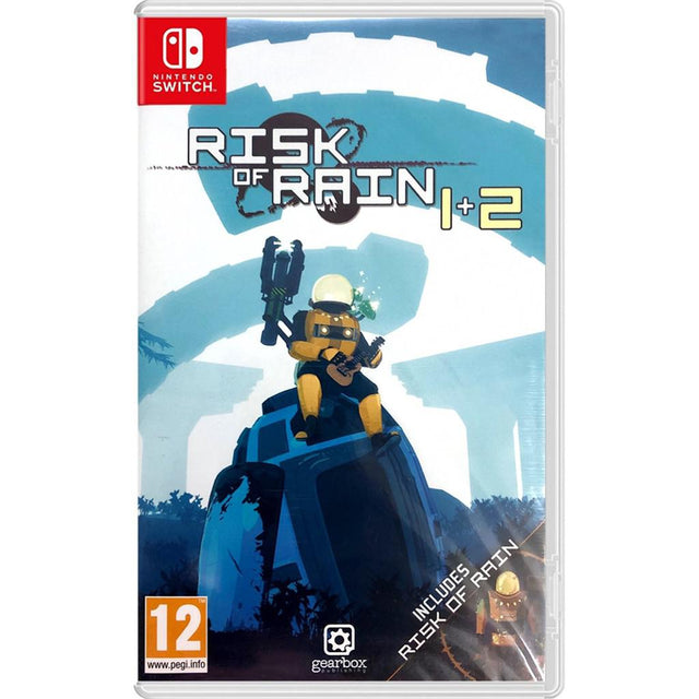 Nintendo Switch Risk of Rain 1 + 2, doos voorkant, tweedehands