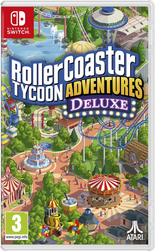Nintendo Switch RollerCoaster Tycoon Adventures Deluxe, doos voorkant