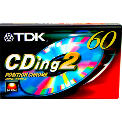 TDK-CDing2 60 Type II Chrome Compact Cassette (Nieuw)