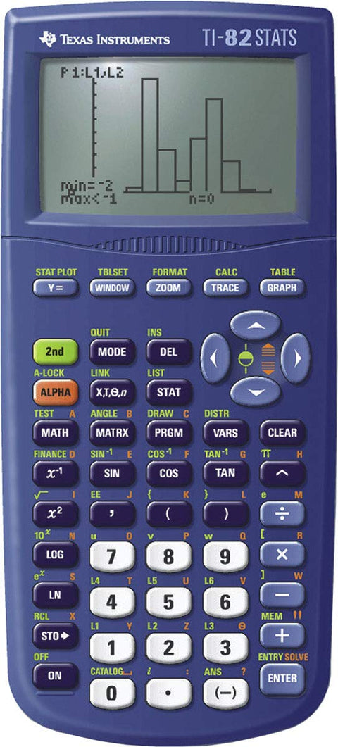 Texas Instruments-TI-82 Stats - Grafische Rekenmachine - Blauw Tweedehands