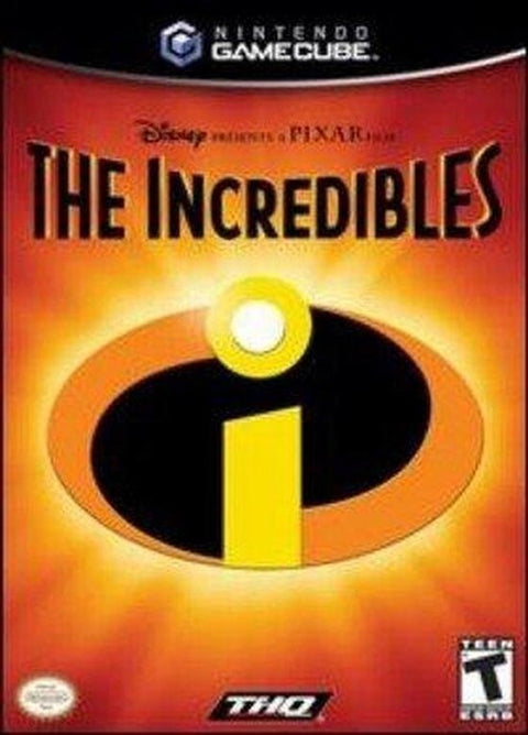 Nintendo GameCube The Incredibles van THQ, Amerikaanse doos voorkant met ESRB-logo, tweedehands