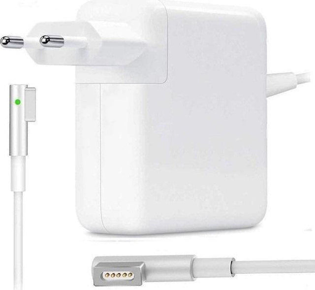 Thredo 60W MagSafe 1 oplader voor MacBook, wit, adapter met eurostekker en L-vormige MagSafe-stekker