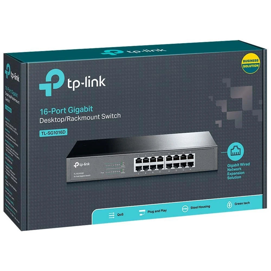 TP-Link-TL‑SG1016D 16‑Port Gigabit Desktop/Rackmount Switch (Nieuw)