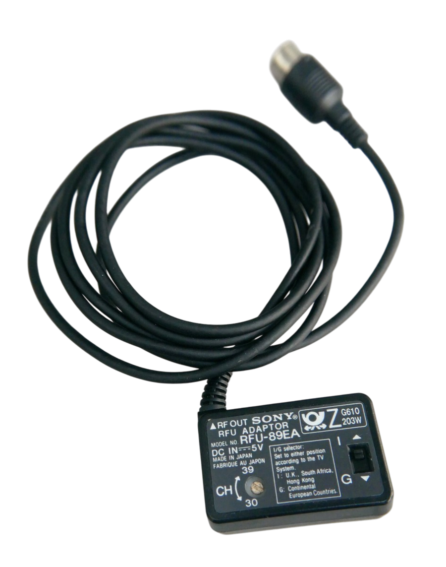 Sony RFU-89EA RF-adapter voor Sony Handycam camcorder, zwart, met kabel en kanaalschakelaar, tweedehands