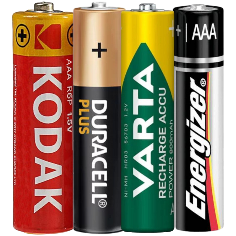 Algemeen-Set van 4x AAA Batterij (Verschillende merken)-tweedehands