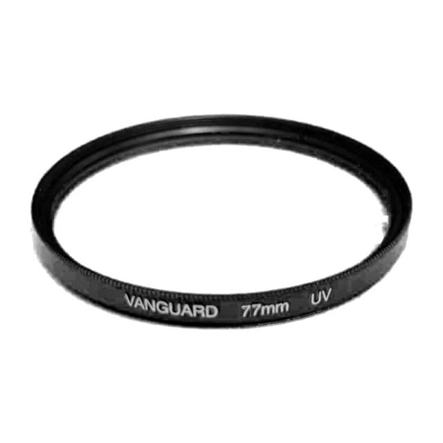 Vanguard UV filter 77mm, los schroeffilter met zwarte vatting en opdruk VANGUARD 77mm UV, schuin van voren