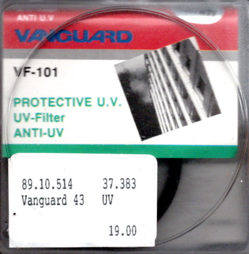 Vanguard-UV Filter VF‑101 - 43 mm (Nieuw)