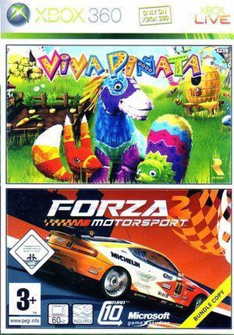 Xbox 360 Viva Piñata en Forza Motorsport 2, bundelhoes met Bundle Copy-label, niet voor losse verkoop