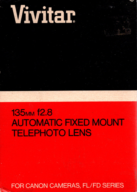Vivitar-135mm f/2.8 Auto Lens voor Canon C/FD-mount (Nieuw)