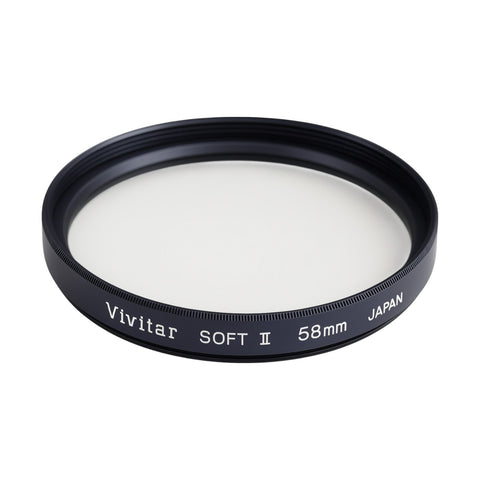 Vivitar Soft II filter 58 mm, filter met opschrift Vivitar Soft II 58mm Japan