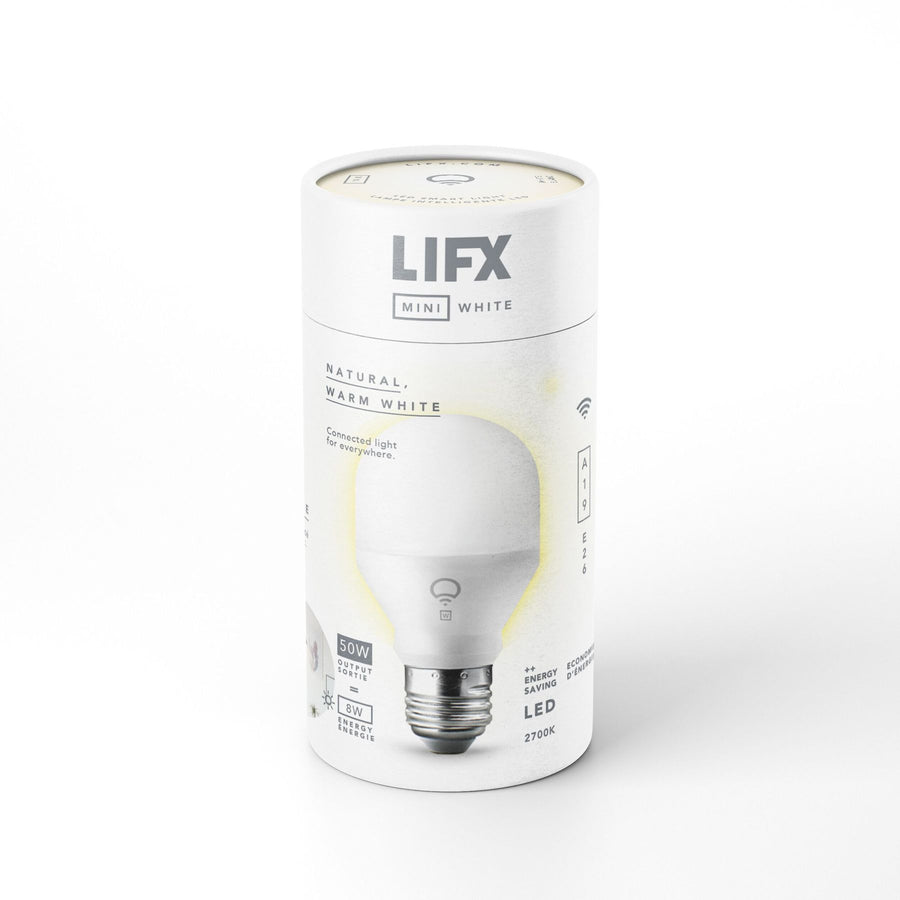 LIFX-Smart Ledlamp / Lamp E27 Mini White A19 9W 800 Lumen Dimbaar (Warm Wit 2700K) (Nieuw)