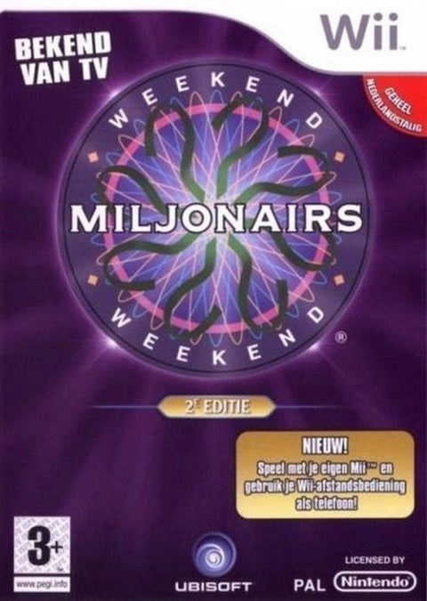 Nintendo Wii Weekend Miljonairs 2e editie, doos voorkant, Nederlandstalige uitgave, tweedehands
