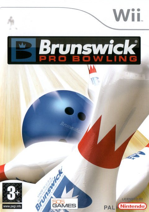 Nintendo Wii Brunswick Pro Bowling, doos voorkant, tweedehands