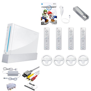 Wii Console - Wit + Mario Kart 4-spelers racebundel