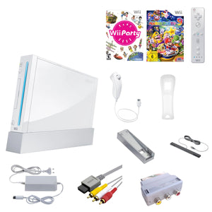 Wii Console - Wit + Wii Party + Mario Party 9 bundel