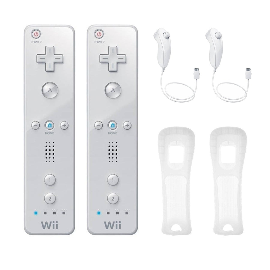 Nintendo-Wii Controllerset voor 2 spelers - Wit Tweedehands