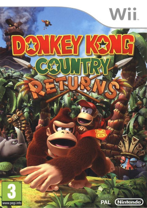 Nintendo Wii Donkey Kong Country Returns, doos voorkant, tweedehands