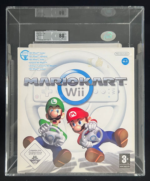 Wii-Mario Kart + Wii Wheel (Nieuw, UKG graded)-tweedehands