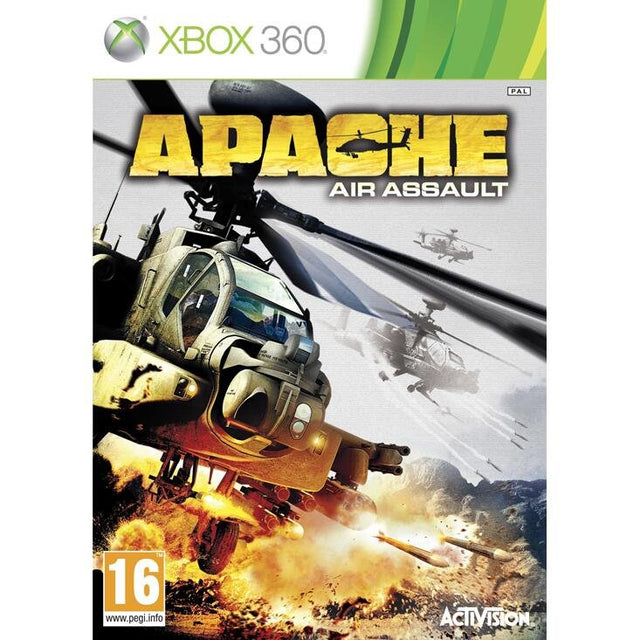 Xbox 360 Apache Air Assault, helikopter-game, doos voorkant, tweedehands