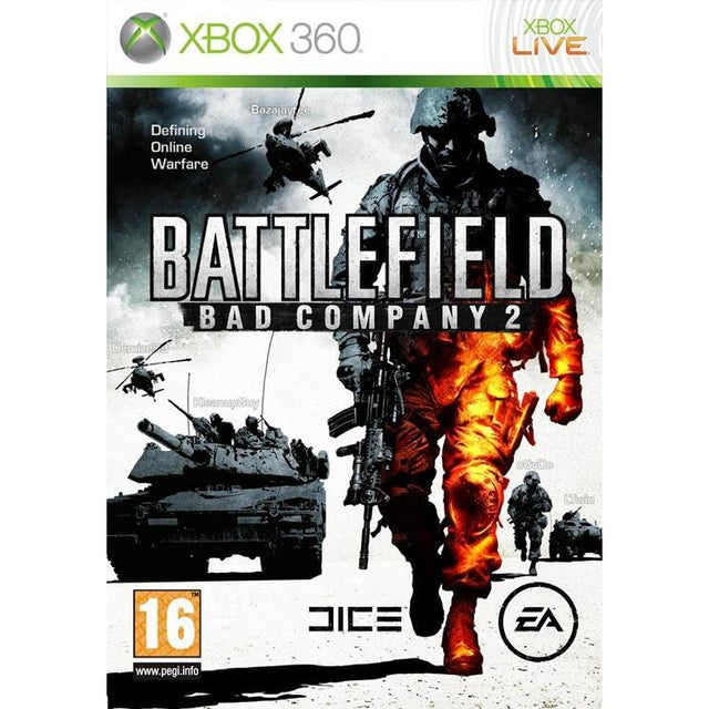 Xbox 360 Battlefield Bad Company 2, doos voorkant, tweedehands