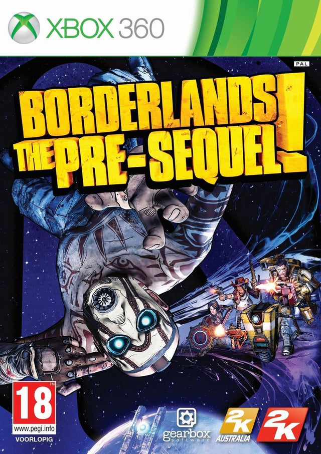 Xbox 360 Borderlands The Pre-Sequel, voorlopige doosafbeelding