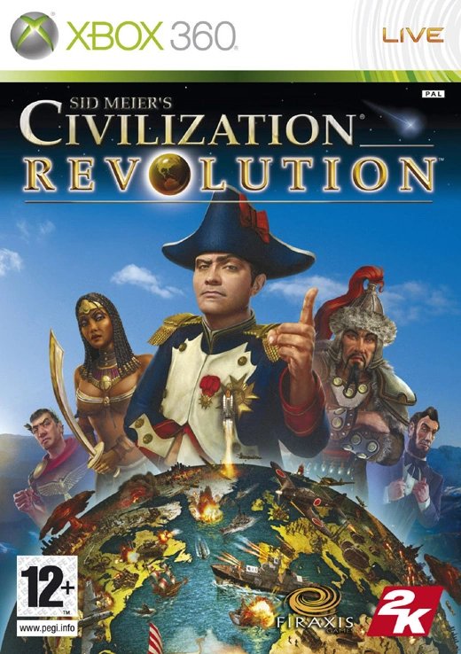 Xbox 360 Sid Meier's Civilization Revolution, doos voorkant, tweedehands