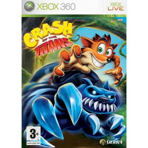 Xbox 360 Crash of the Titans, doos voorkant, tweedehands