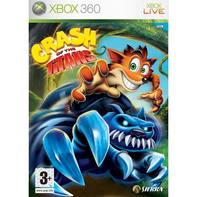 Xbox 360 Crash of the Titans, doos voorkant, tweedehands