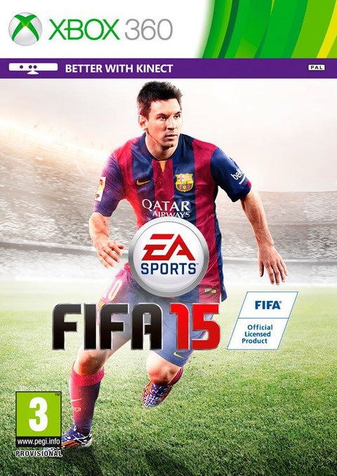 Xbox 360 FIFA 15, doos voorkant, tweedehands