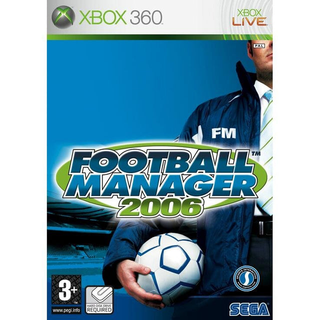Xbox 360 Football Manager 2006, doos voorkant, tweedehands