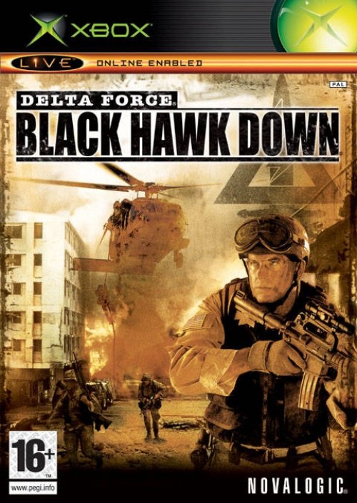 Xbox Delta Force Black Hawk Down, doos voorkant, tweedehands