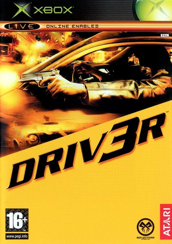 Xbox Driver 3 Driv3r, doos voorkant, tweedehands