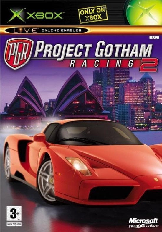 Xbox Project Gotham Racing 2, doos voorkant, tweedehands