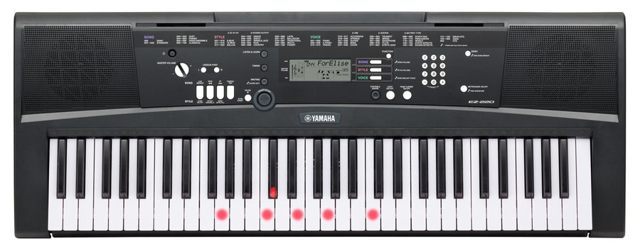 Yamaha-EZ-220 Lichttoetsen Keyboard Incl. Stroomkabel (Als nieuw)-tweedehands