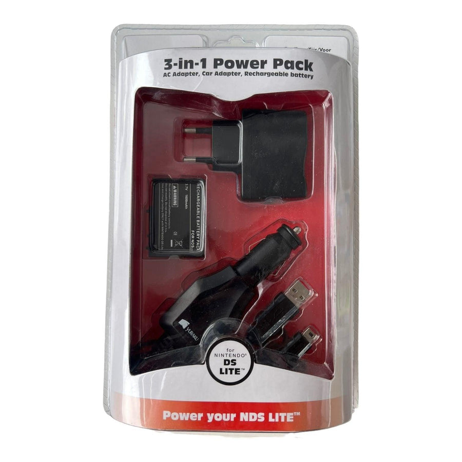 Yuraku 3 - in - 1 Oplader + Autolader + Batterij / Accu voor Nintendo DS Lite (Nieuw)
