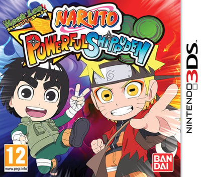 Nintendo 3DS Naruto Powerful Shippuden, doos voorkant, tweedehands