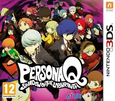 Nintendo 3DS Persona Q Shadow of the Labyrinth, doos voorkant, tweedehands
