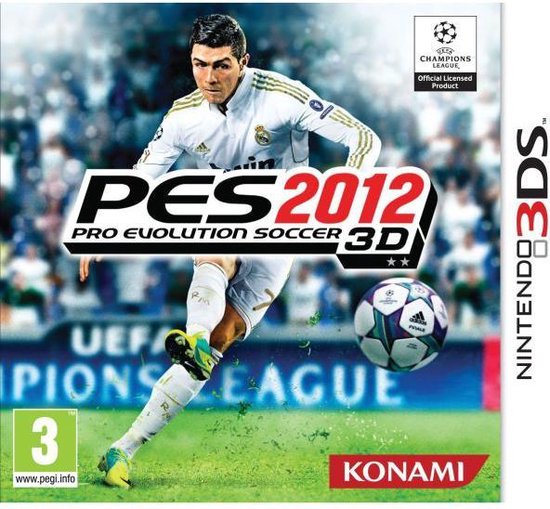 Nintendo 3DS PES 2012 Pro Evolution Soccer 3D, doos voorkant, tweedehands