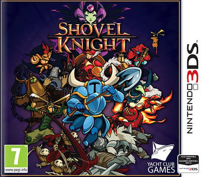 Nintendo 3DS Shovel Knight, doos voorkant, tweedehands