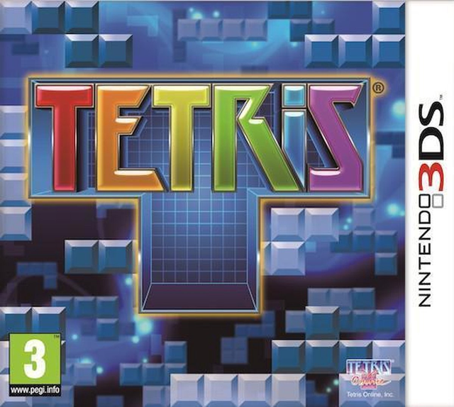 Nintendo 3DS Tetris, doos voorkant, tweedehands