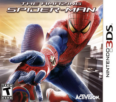 Nintendo 3DS The Amazing Spider-Man van Activision, ESRB-hoes met Spider-Man boven de stad, tweedehands
